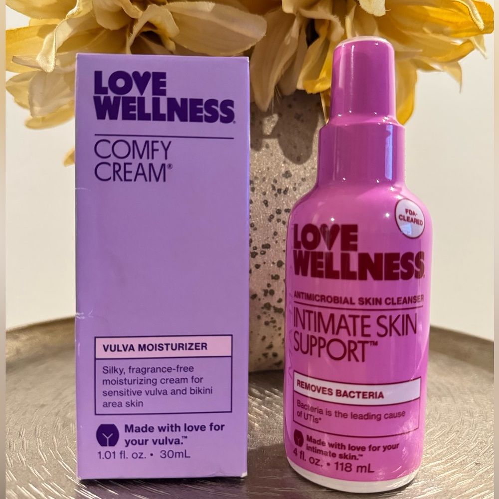 LOVE WELLNESS BUNDLE Comfy Cream & Intimate Skin Support . NEW